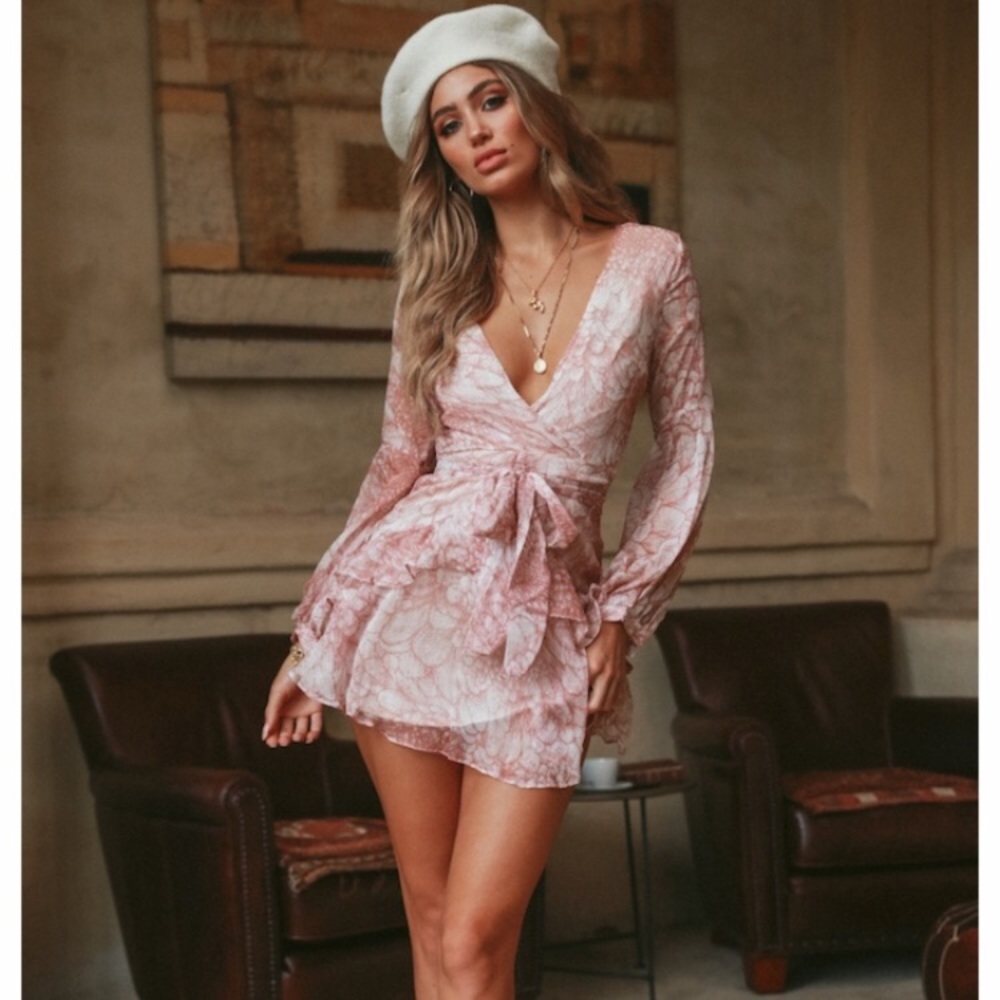 Hello Molly “lines are blurred dress” nude